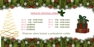 Vánoční otevírací doba 